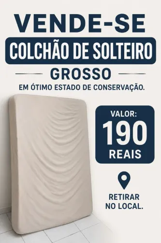 Colchão solteiro grosso