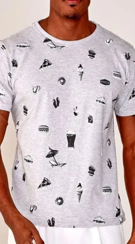 Camiseta Só Coisa Boa - Cinza Mescla - Fatal - tamanho M - Nova