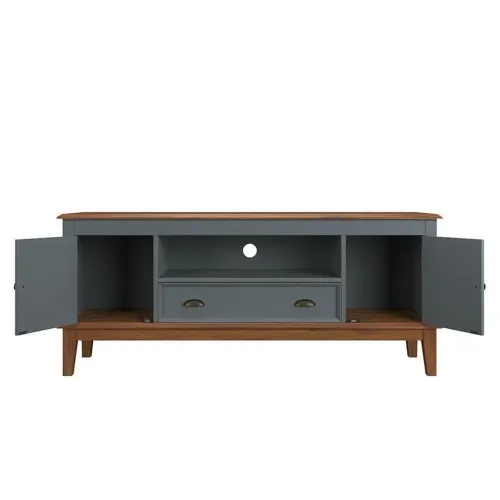 Rack azul petróleo madeira 