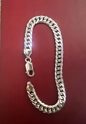 Pulseira prata 950 Groumet elo Duplo 