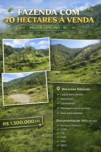 Fazenda a venda MAJOR GERCINO