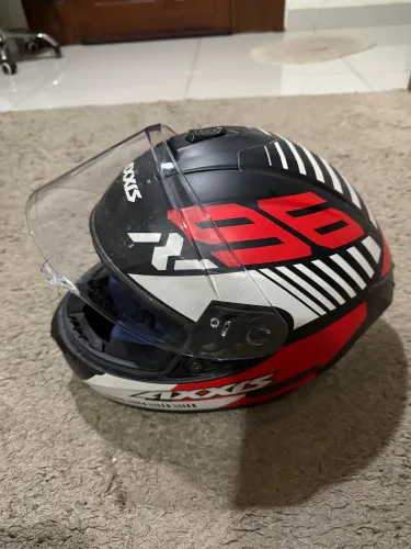 Capacete Axxis Draken Z96 Fosco Preto E Vermelho