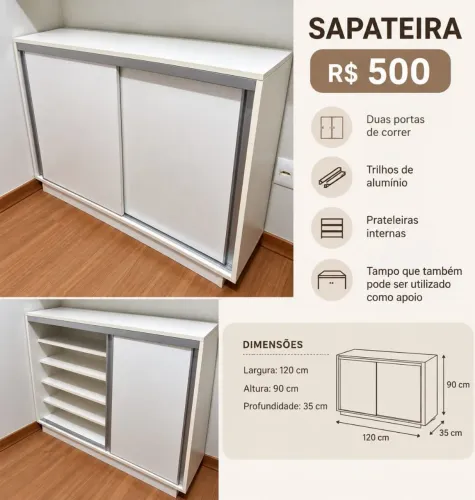 Sapateira semi nova
