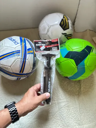 Bola KIT FUTEBOL | 3 BOLAS DE CAMPO + BOMBA KAGIVA NOVA LACRADA