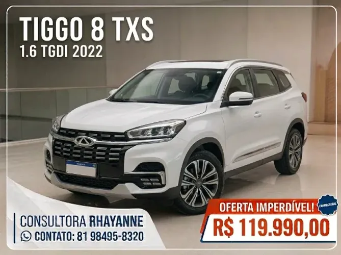 Chery Tiggo 8 TXS 1.6 Turbo Tgdi AUT 2022