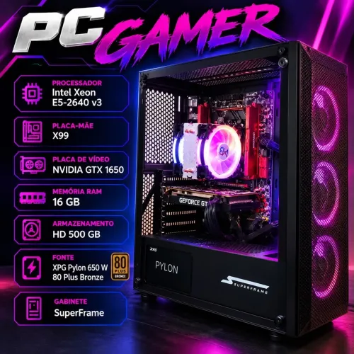 PC Gamer Montado Pronto para Jogar - Ótimo Custo-Benefício