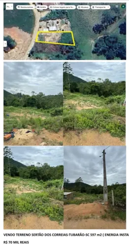 Terreno sertão dos Corrêas  597 m2