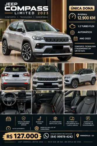 Jeep Compass Limited T270 1.3 TB 4X2 Flex AUT 2023