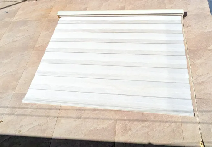 Persiana Rolo Duplo Zebra 1,60l X 1,50a - C/bando Branco