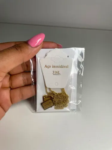 Escapulário Aço inoxidável Dourado