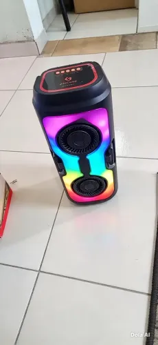 Caixa de Som JINCASE | Som Potente + Luz RGB Bluetooth