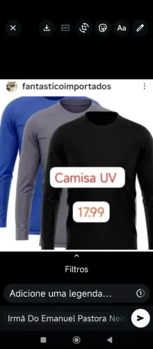 Camisa UV FATOR 50; PERFEITAS 
