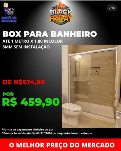 BOX PARA BANHEIRO - Promoção!