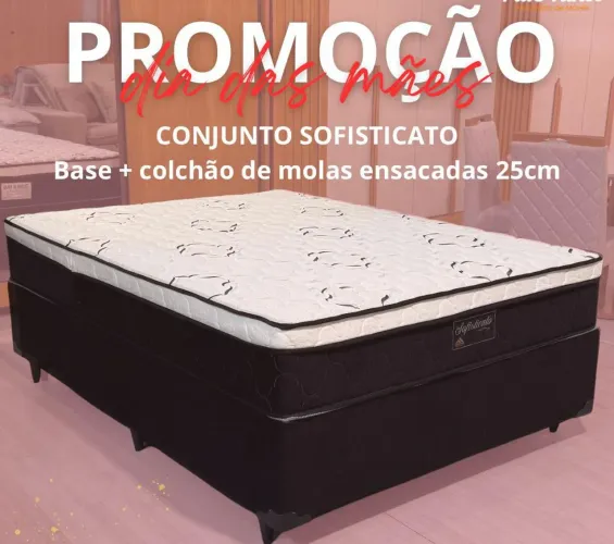 Coma box com colchão mola ensacada nova lacrada 