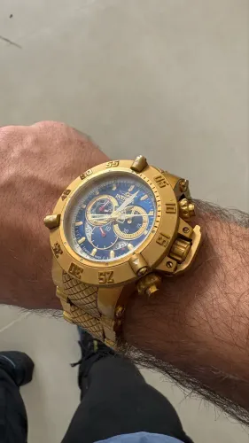Relógio invicta subaque 5404 original banhado ouro 18k