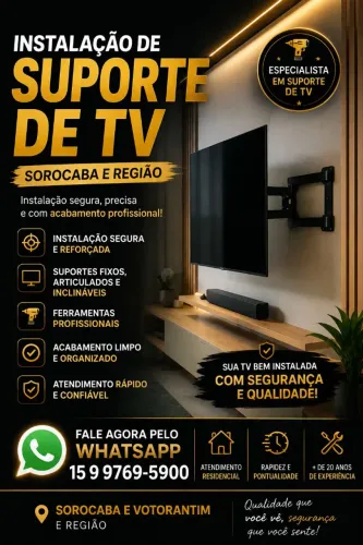 Instalação de Suporte de Tv em Sorocaba