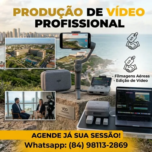 Criação de vídeo, imagens aéreas, foto