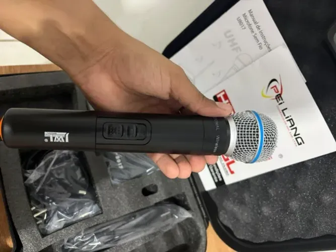 MICROFONE SEM FIO JWL BRASIL U-8017 ? NOVO!