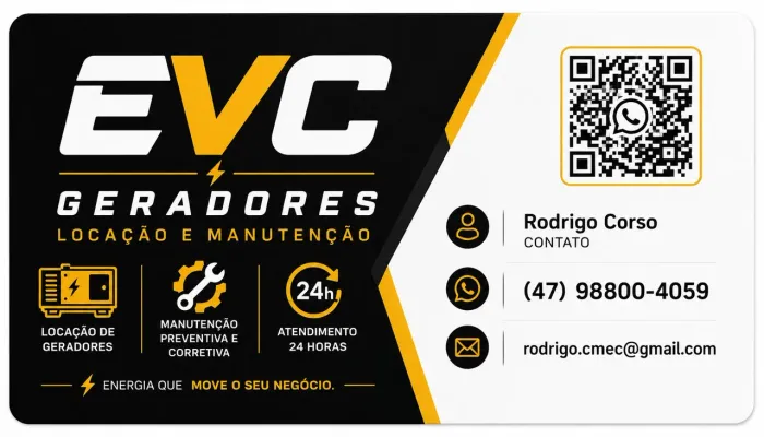 Locação e manutenção de geradores.