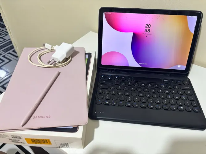 Galaxy Tab S6 Lite 64GB Rosa + S Pen + Teclado + Mouse | Completo
