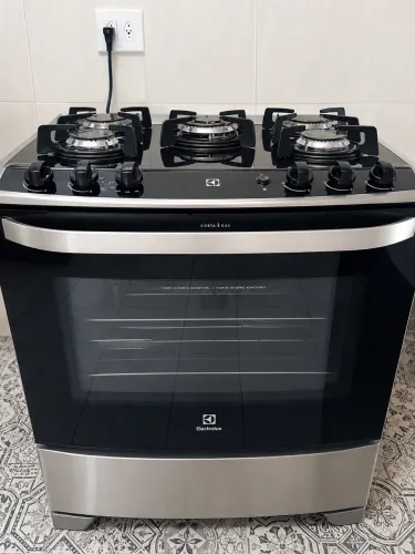 Fogão 5 Bocas Electrolux 76USV com Mesa de Vidro