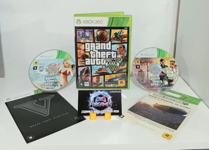 Jogo GTA 5 original p/ Xbox 360. Aqui na LOJA FABGAMES 