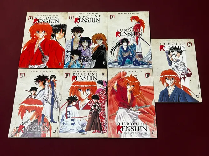 Mangás Rurouni Kenshin - Crônicas da Era Meiji - Samurai X - Volumes 1 ~ 7
