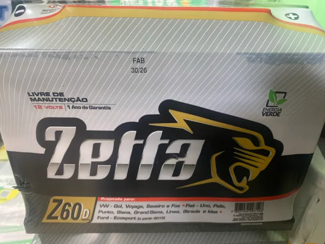 Bateria Zetta 60 amperes.