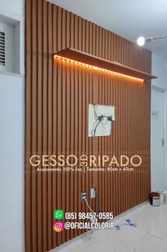 Painel de GESSO Ripado