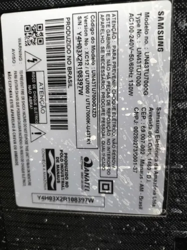 Placa mãe da tv Samsung 43 polegadas