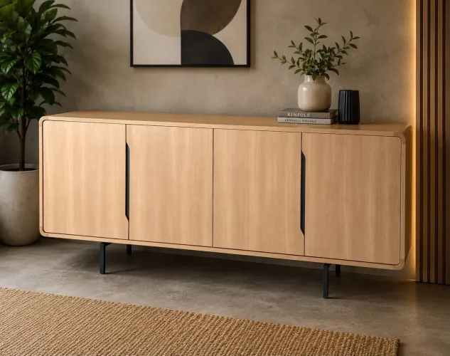 APARADOR BUFFET MONTANA 4 PORTAS 1,80mt - Vellari Móveis - (Entrega imediata)