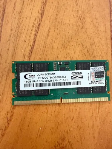 Memória RAM DDR5 Notebook 16gb 5600mhz