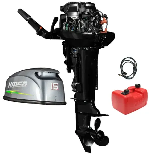 Motor Hidea 15HP PRO Manual Manche Rabeta 20" - Motor de Popa Novo