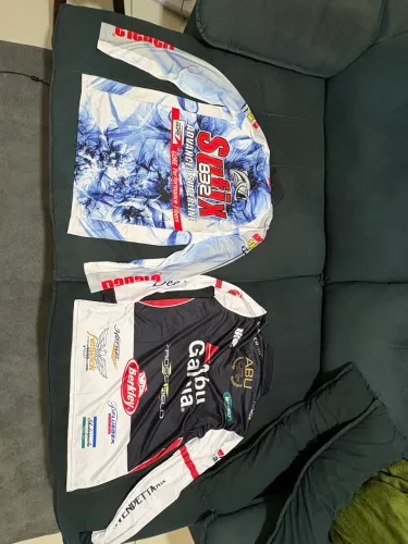 camiseta de pesca rapala e abur garcia