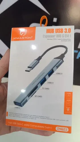 Adaptador Hub Tipo C Usb 3.0 Hmaston 5 em 1 Sd E Micro Zhq23 - Loja Coimbra Computadores