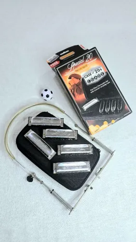 Kit 5 Gaitas Hohner Special 20, Profossional c/ Case e Suporte Pescoço (alemão)
