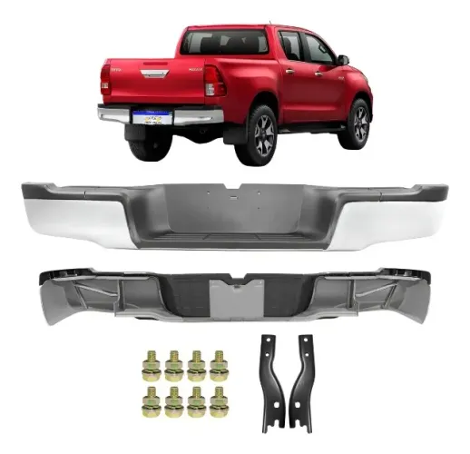 Para-choque Traseiro Hilux 2026-2026 Cromado com Pisante