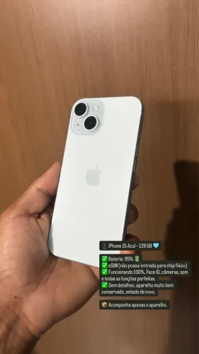 iPhone 15 azul - 128GB