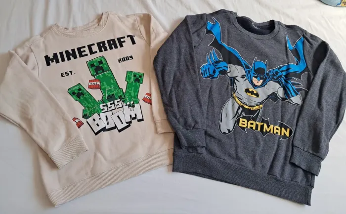 Lote moletom infantil tam 8 Minecraft  ,Batman