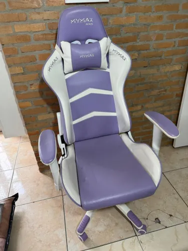 Cadeira Gamer MMAX Roxa e Branca