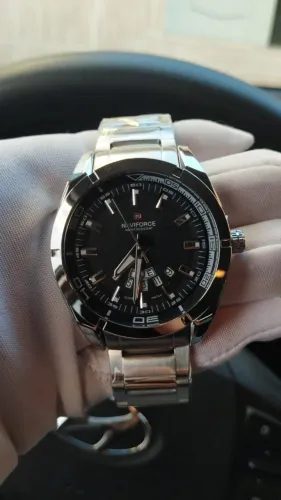 Relógio de Pulso Prata Azul  Naviforce NF9038