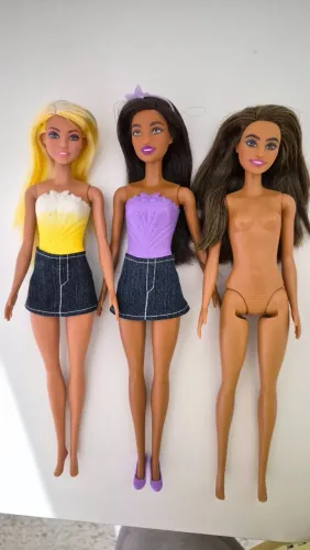 Lote 3 bonecas barbies fashionista dreamtopia fashion style