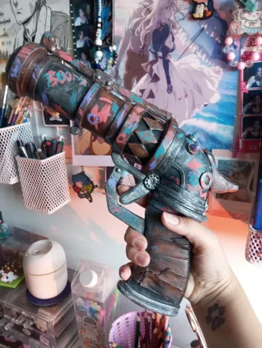 Prop - Pistola da Jinx (Arcane / League of Legends) - Feita à Mão / Cosplay