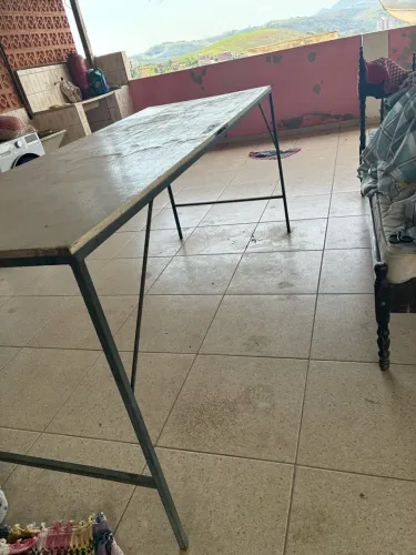 Mesa Grande Multifuncional - Madeira com Estrutura Metálica