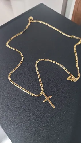 Cordão de ouro modelo italiano ouro 18 9 gramas