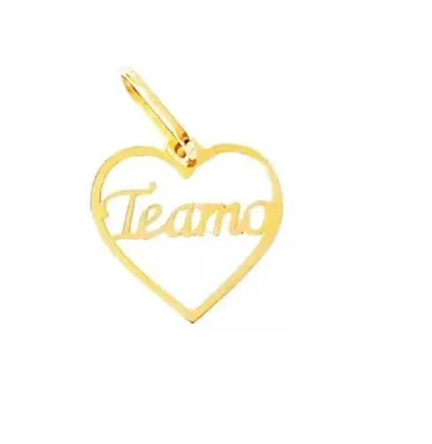 Pingente Coração Namorado Te Amo Ouro 18 Kilates Peso 1.00 Gramas 12 mm                   