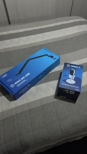 Elgato Wave:3 + Wave Mic Arm MK2 - Kit Microfone Profissional para Streaming