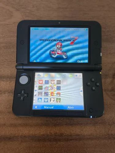 Nintendo 3DS XL Azul Desbloqueado Luma3DS + Carregador