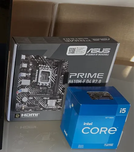Kit upgrade i5 12400f + H610M Asus | Novo