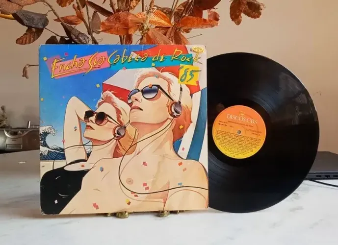 raro lp vinil - encha sua cabeça de rock 2 (1985) - toto, quiet rock, santana, cyndi laupe